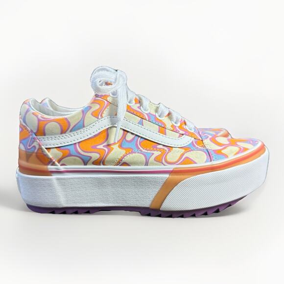 Vans Shoes - Vans Old Skool Stacked UV Activated Peace Sign Platform Sneakers Women's SZ 7